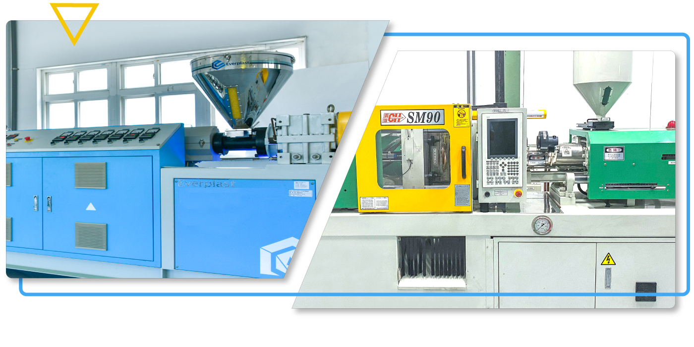 Use different grades of PVC compounds to simulate customers’ extrusion or injection processing by the tube making machine and the injection molding machine. Then, provide appropriate suggestion for customers to adjust processing conditions.